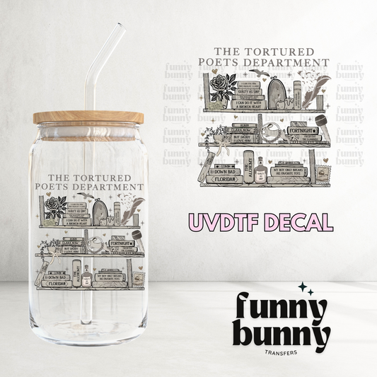Poetry Bookshelf - UVDTF Decal