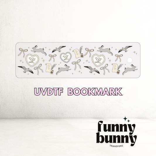 Poetry Club - UVDTF Bookmark Decal