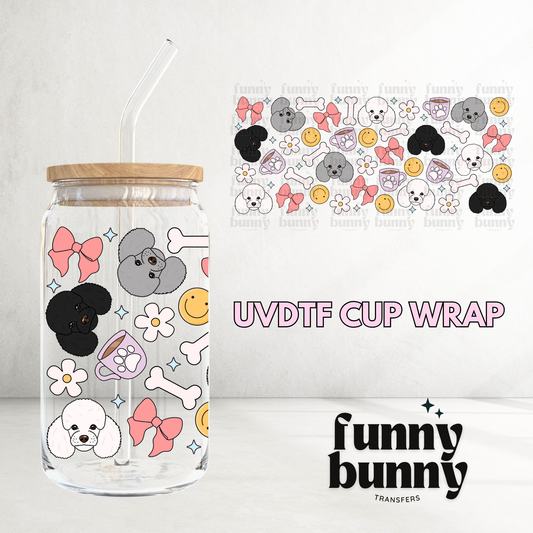 Poodle Dog - 16oz UVDTF Cup Wrap