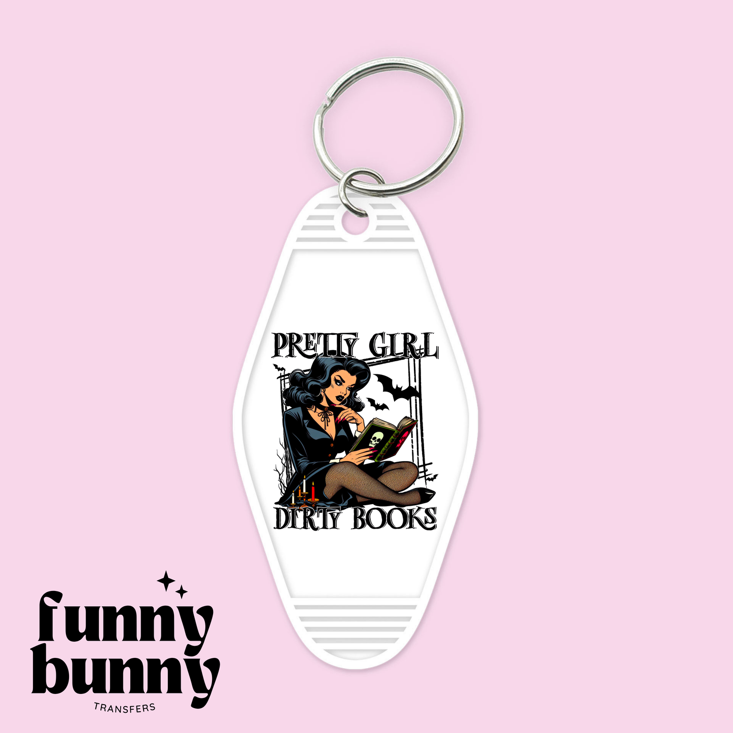 Pretty Girl Dirty Books - Motel Keychain