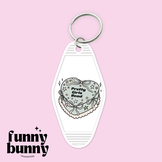 Pretty Girls Read Cake - Motel Keychain