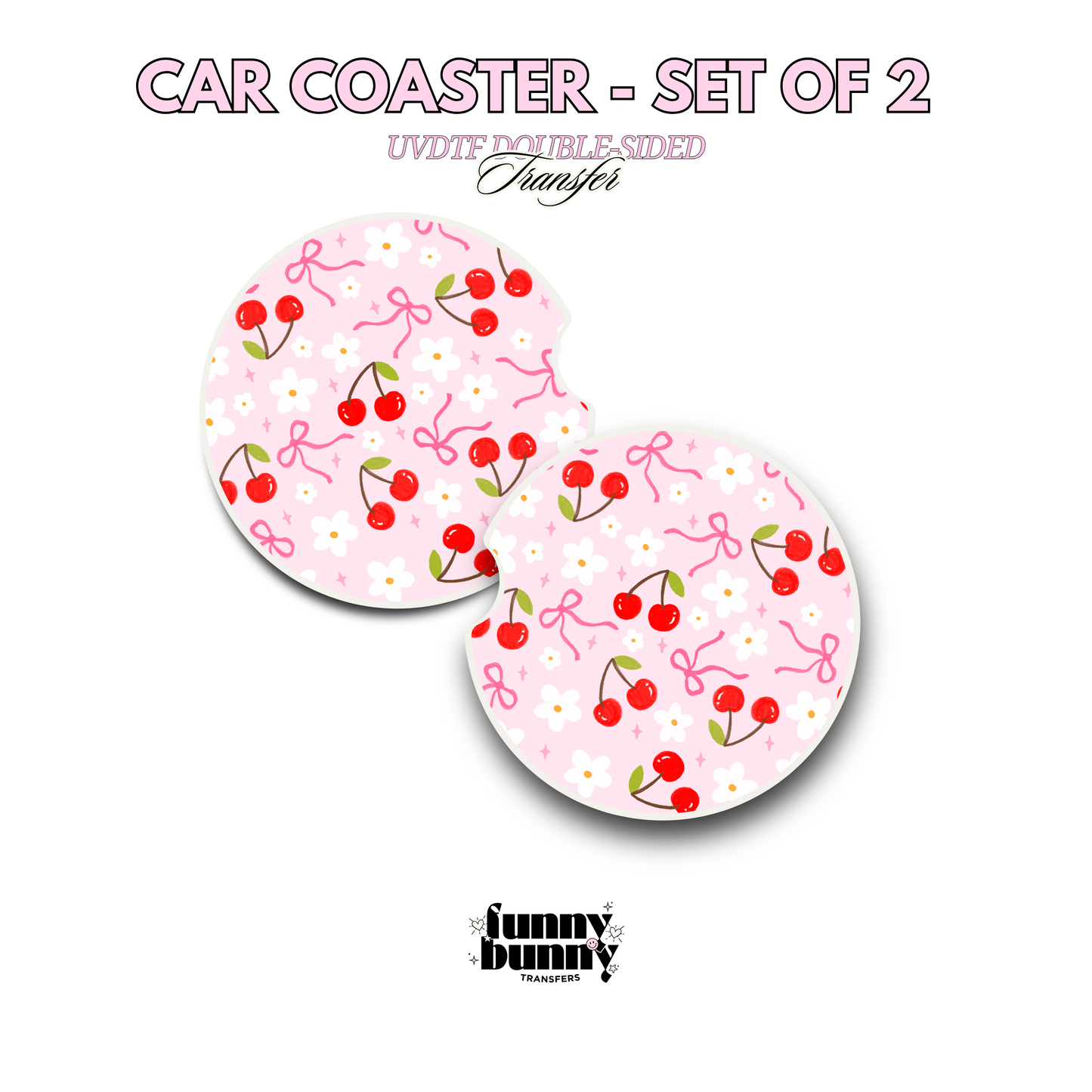 Pretty Little Cherry - UVDTF Coaster