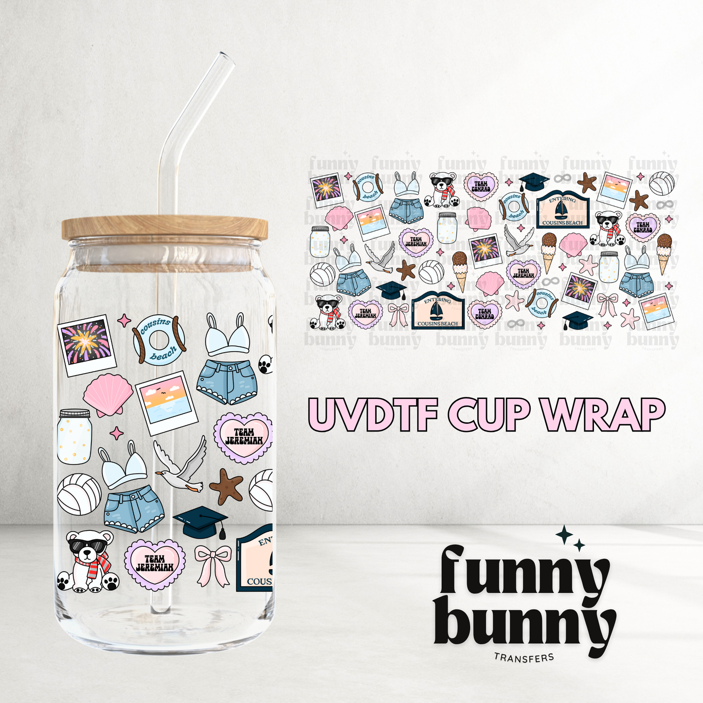 Pretty Summer - 16oz UVDTF Cup Wrap