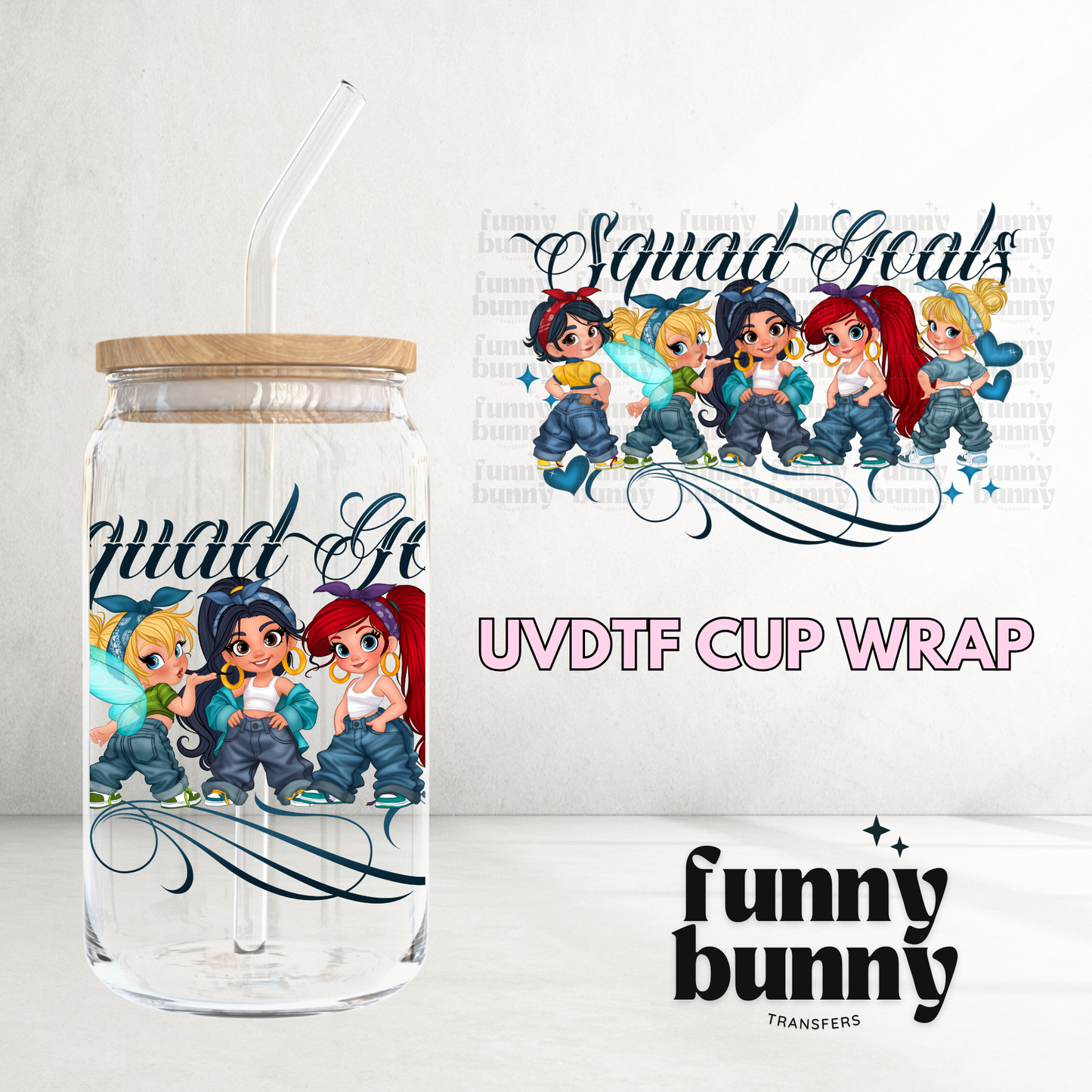 Princess Squad - 16oz UVDTF Cup Wrap