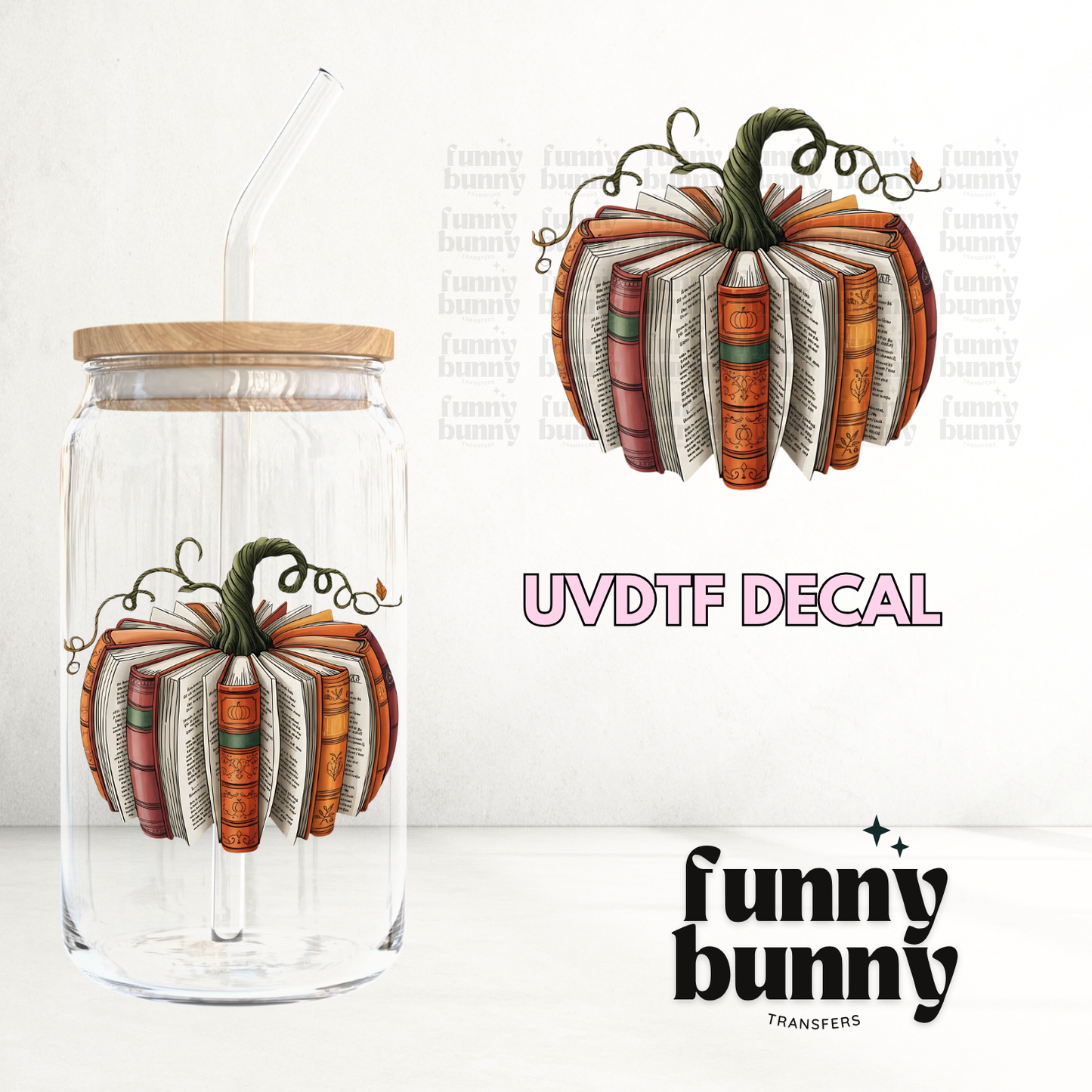 Pumpkin Book - UVDTF Decal