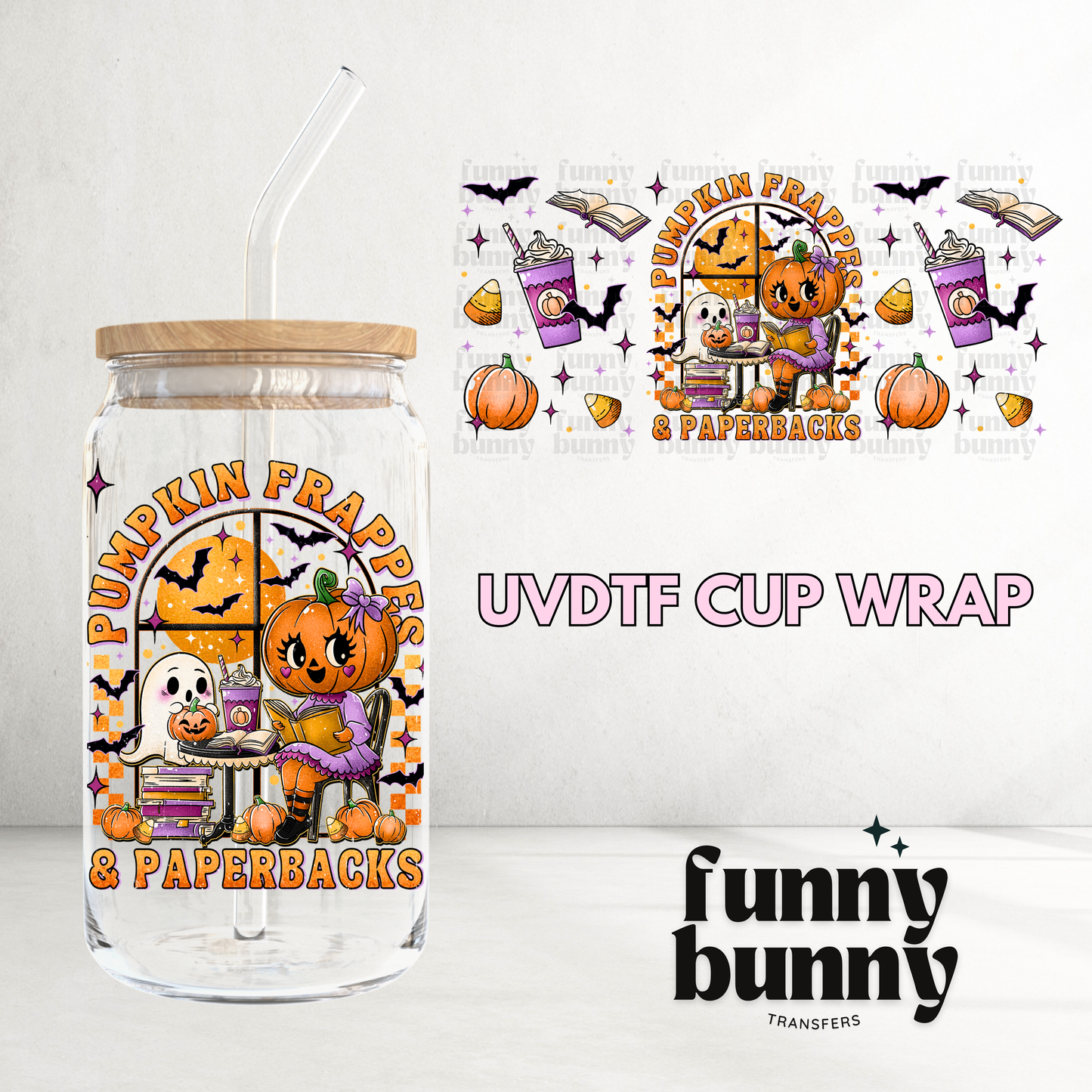 Pumpkin Frappes - 16oz UVDTF Cup Wrap