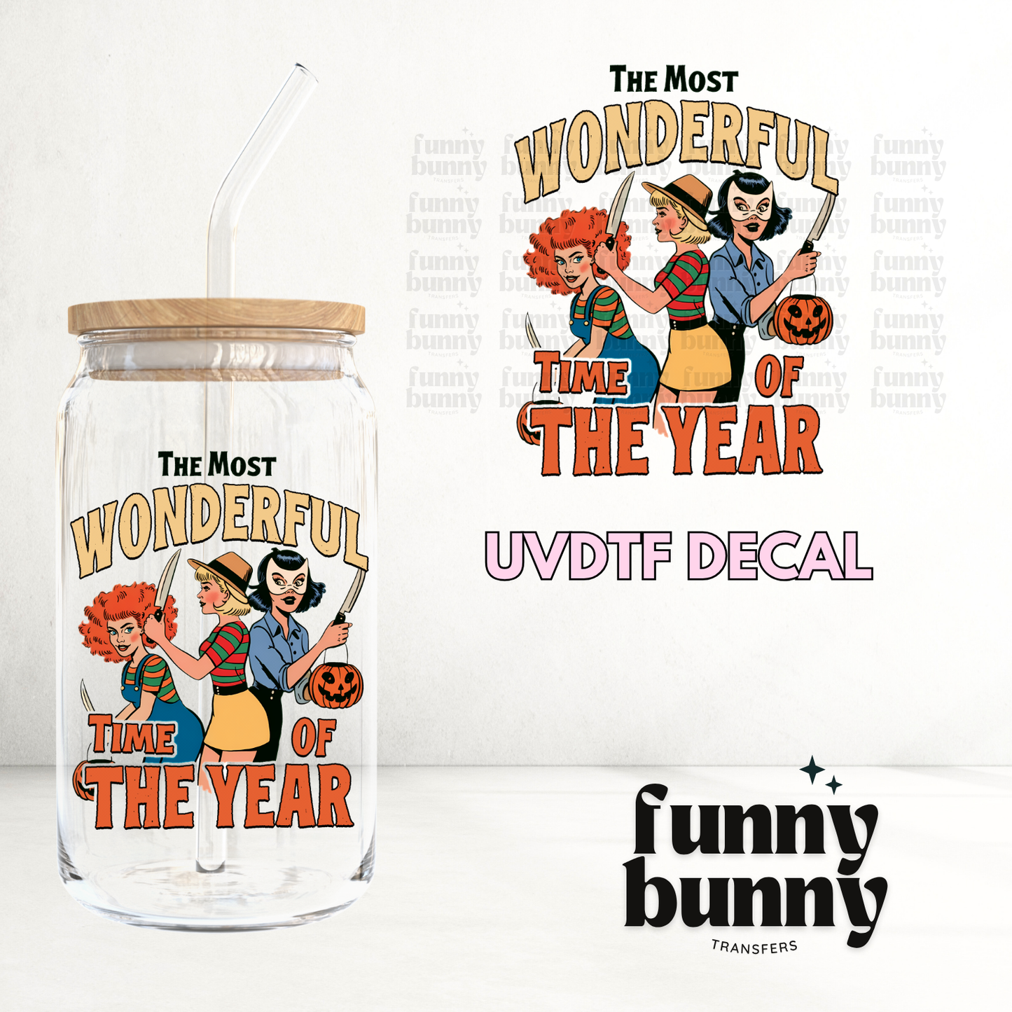 Pumpkin Ghouls 2.0 - UVDTF Decal