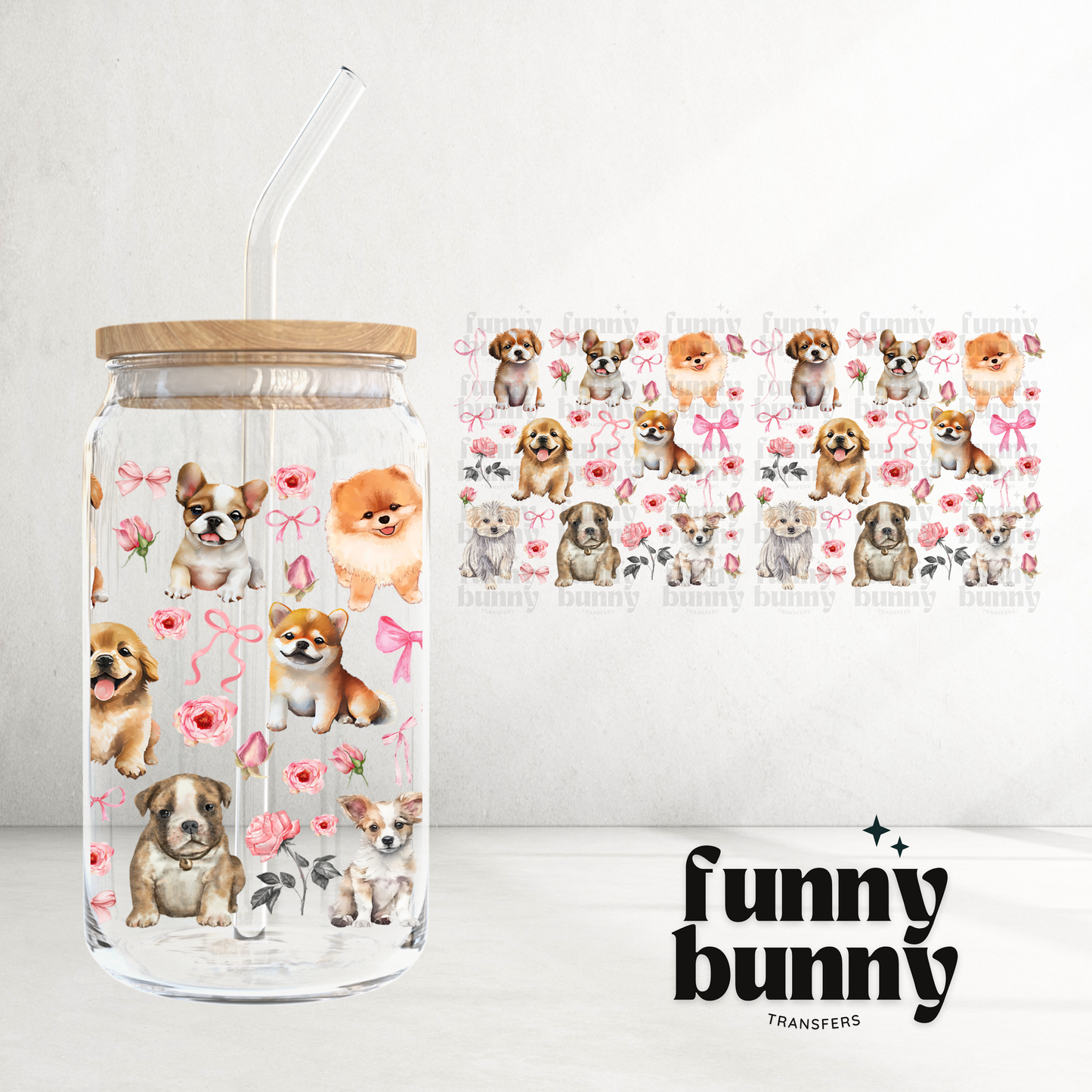 Puppy Love - 16oz UVDTF Cup Wrap