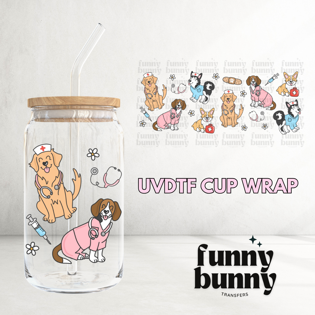 Puppy Vet - 16oz UVDTF Cup Wrap