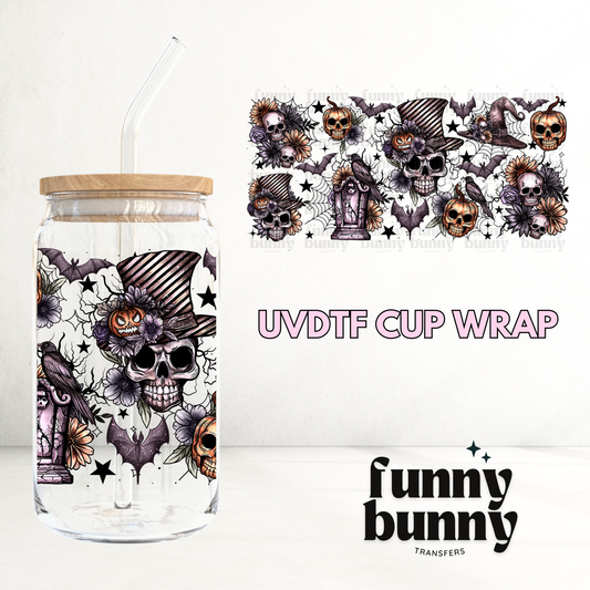 Purple Skulls - 16oz UVDTF Cup Wrap