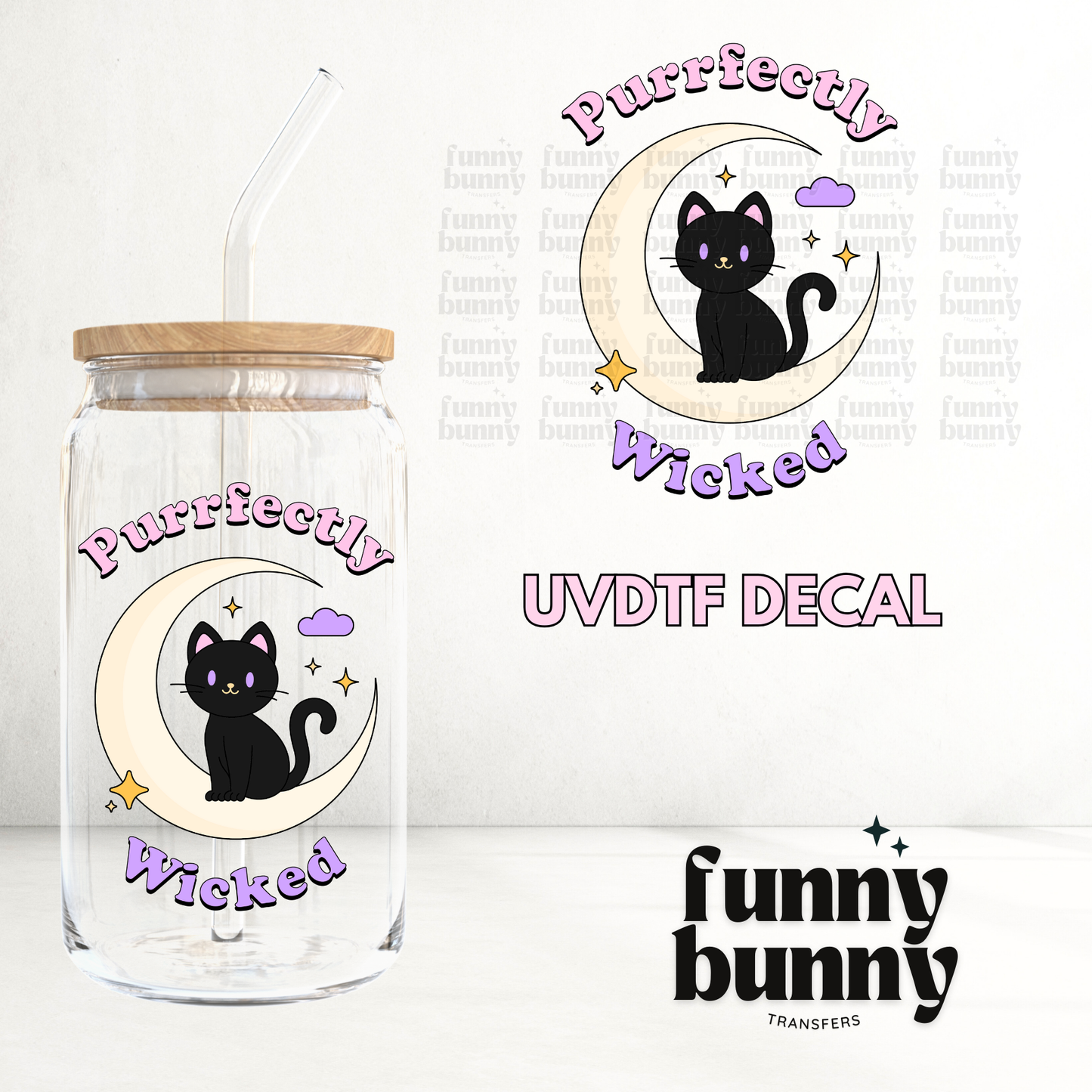 Purrfectly Wicked - UVDTF Decal