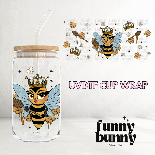 Queen Bee - 16oz UVDTF Cup Wrap