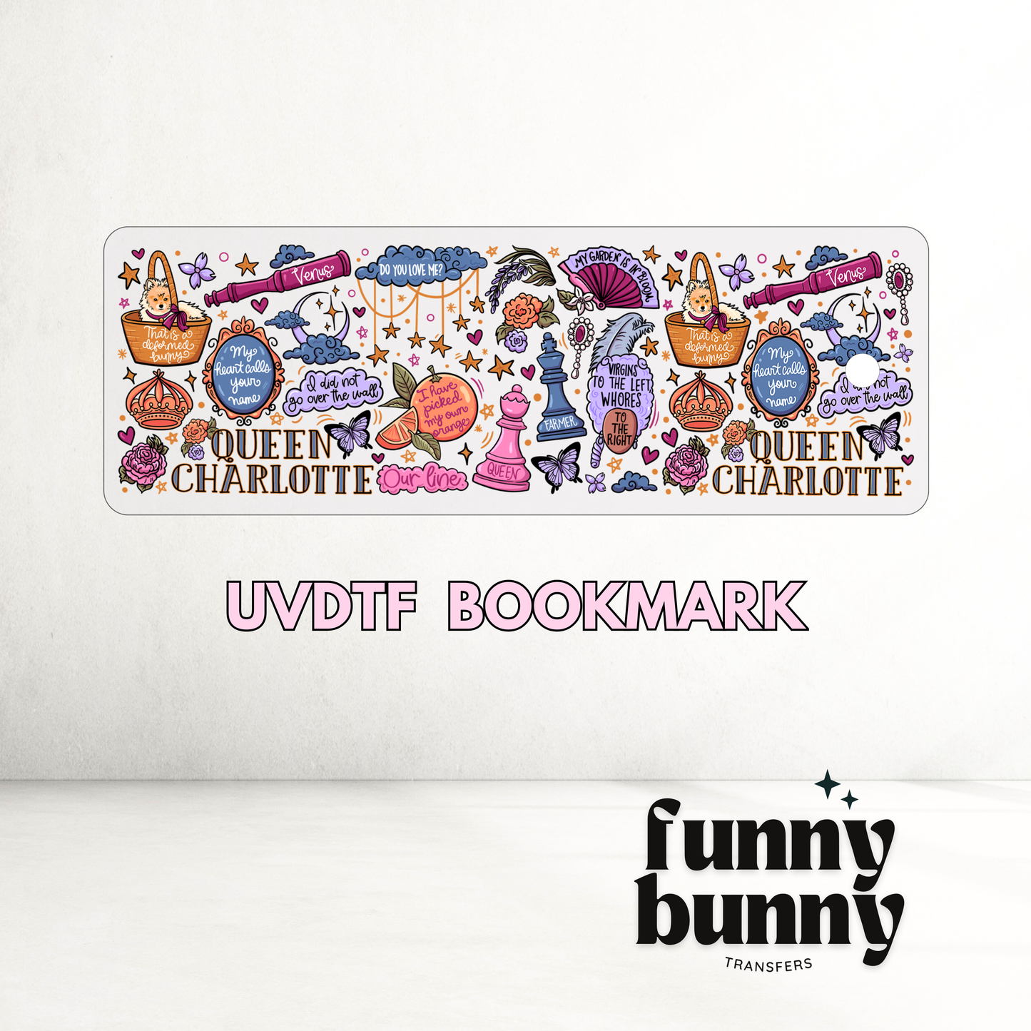 Queen Charlotte - UVDTF Bookmark Decal