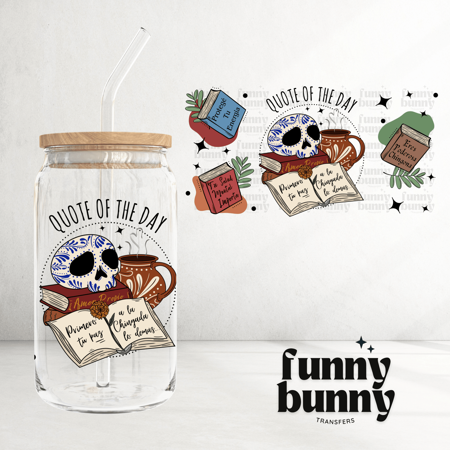 Quote Of The Day - 16oz UVDTF Cup Wrap