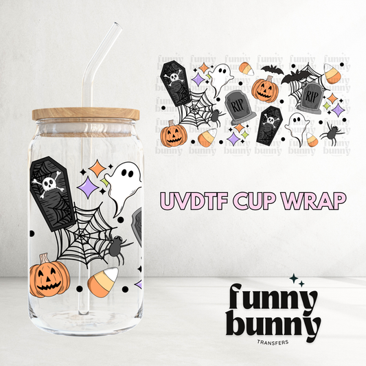 RIP Spooky Ghosts - 16oz UVDTF Cup Wrap