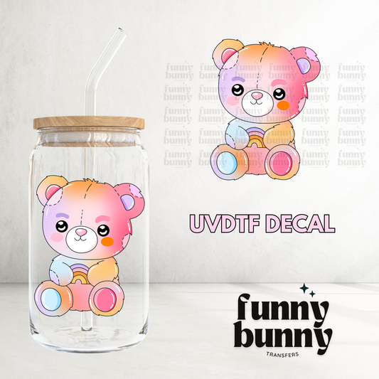 Rainbow Bear - UVDTF Decal