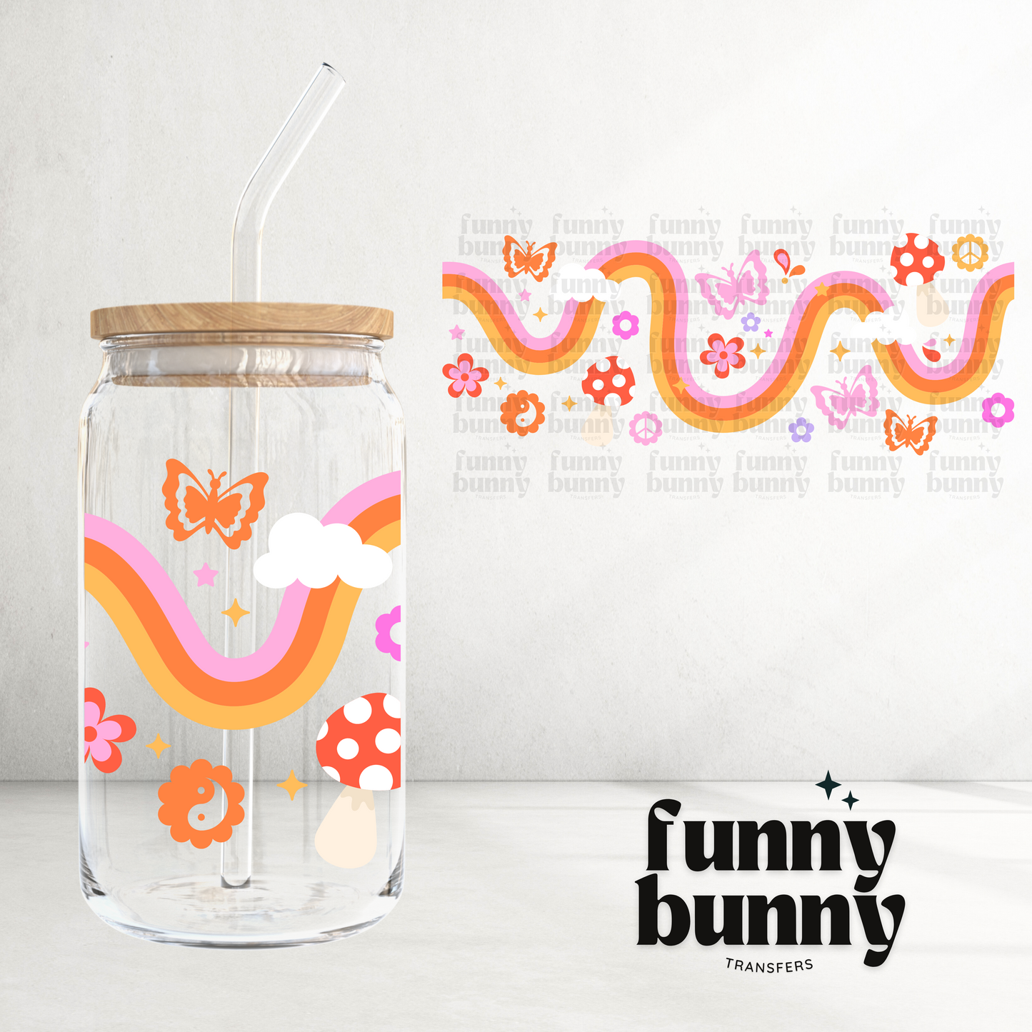 Rainbow Crush - 16oz UVDTF Cup Wrap