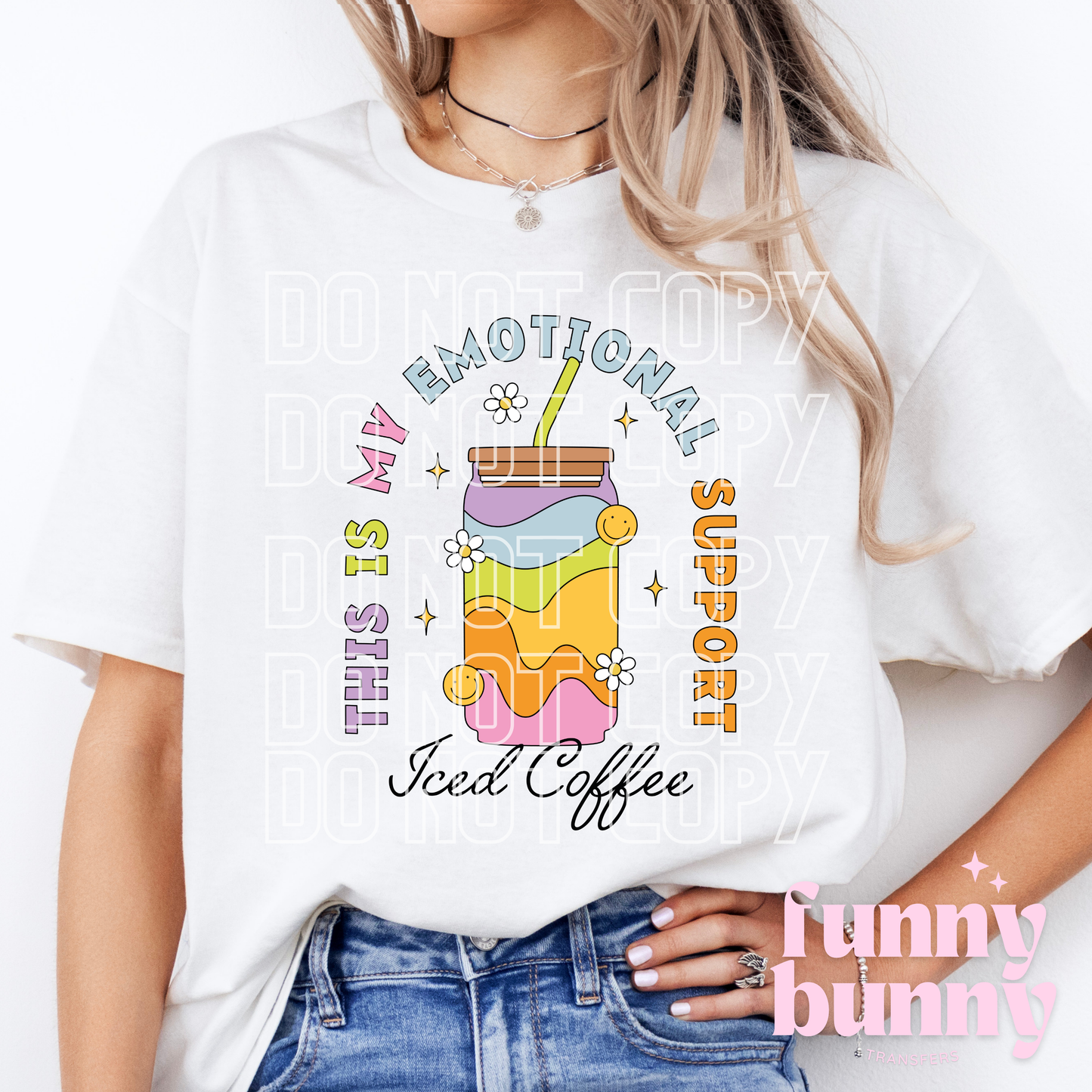 Rainbow Iced Coffee - DTF Transfer