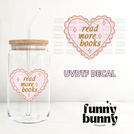 Read More Books Heart - UVDTF Decal
