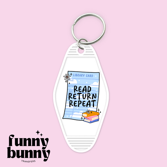 Read, Return & Repeat - Motel Keychain