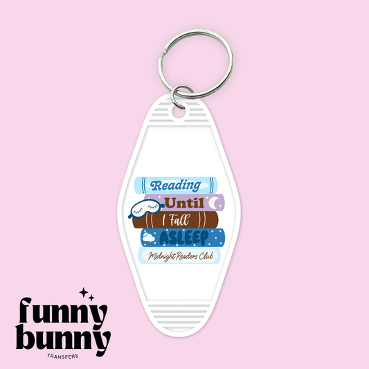 Reading Until I Fall Asleep - Motel Keychain