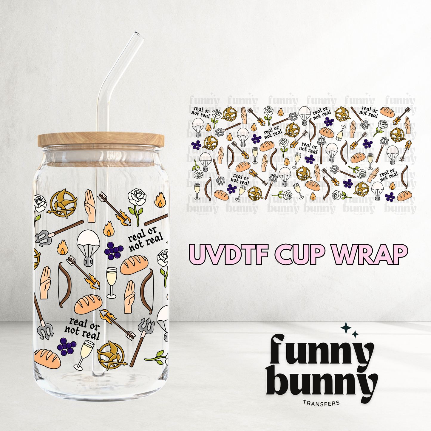Real Or Not Real - 16oz UVDTF Cup Wrap