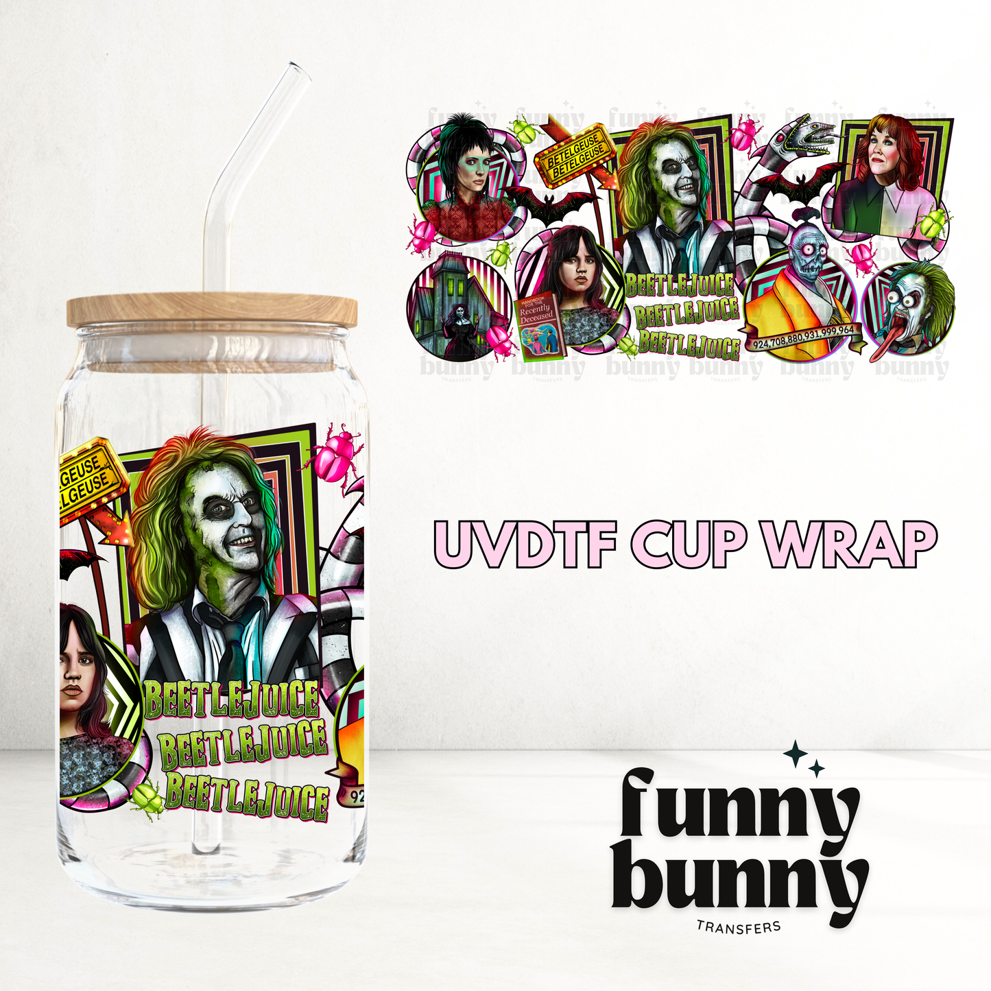 Recently Deceased - 16oz UVDTF Cup Wrap