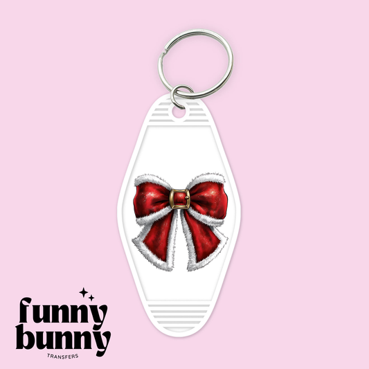 Xmas Red Bow - Motel Keychain