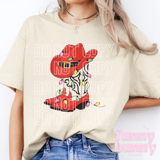 Red Xmas Boots - DTF Transfer
