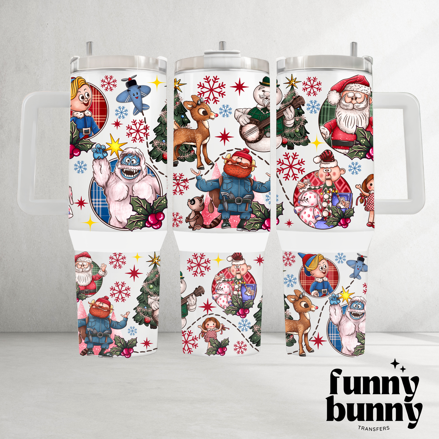 Reindeer - 40oz UVDTF Tumbler Wrap