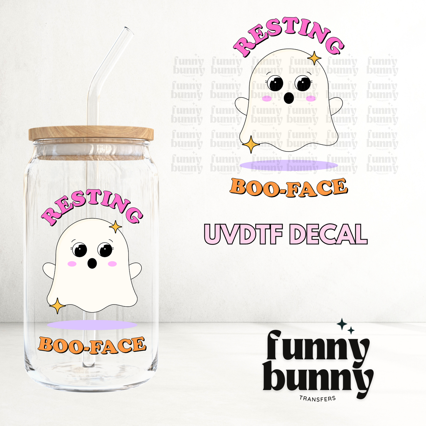 Resting Boo Face - UVDTF Decal