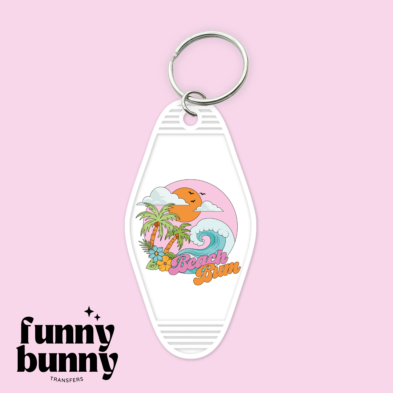 Beach Motel Keychain