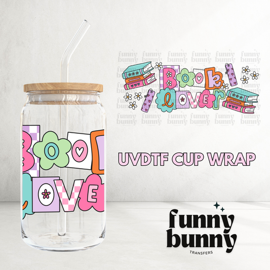 Retro Book Lover - 16oz UVDTF Cup Wrap