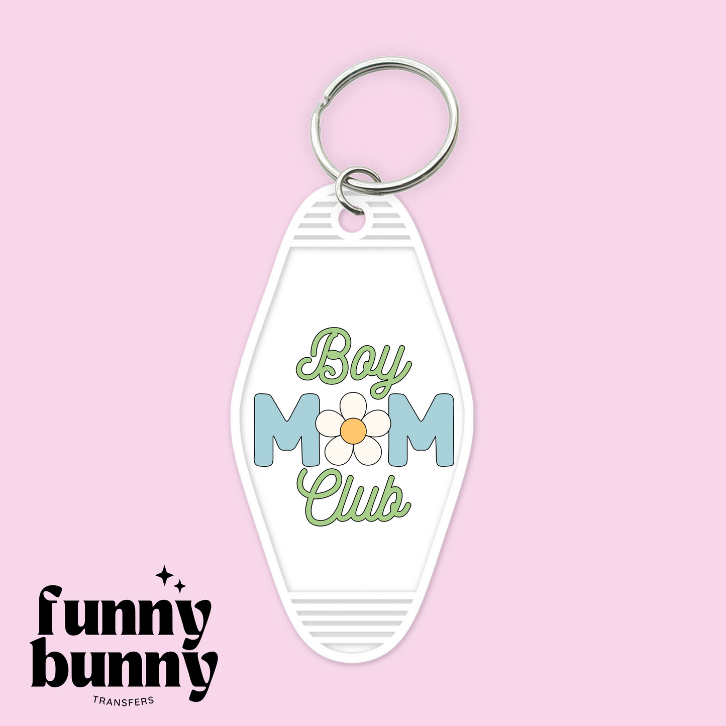 Retro Boy Mom - Motel Keychain