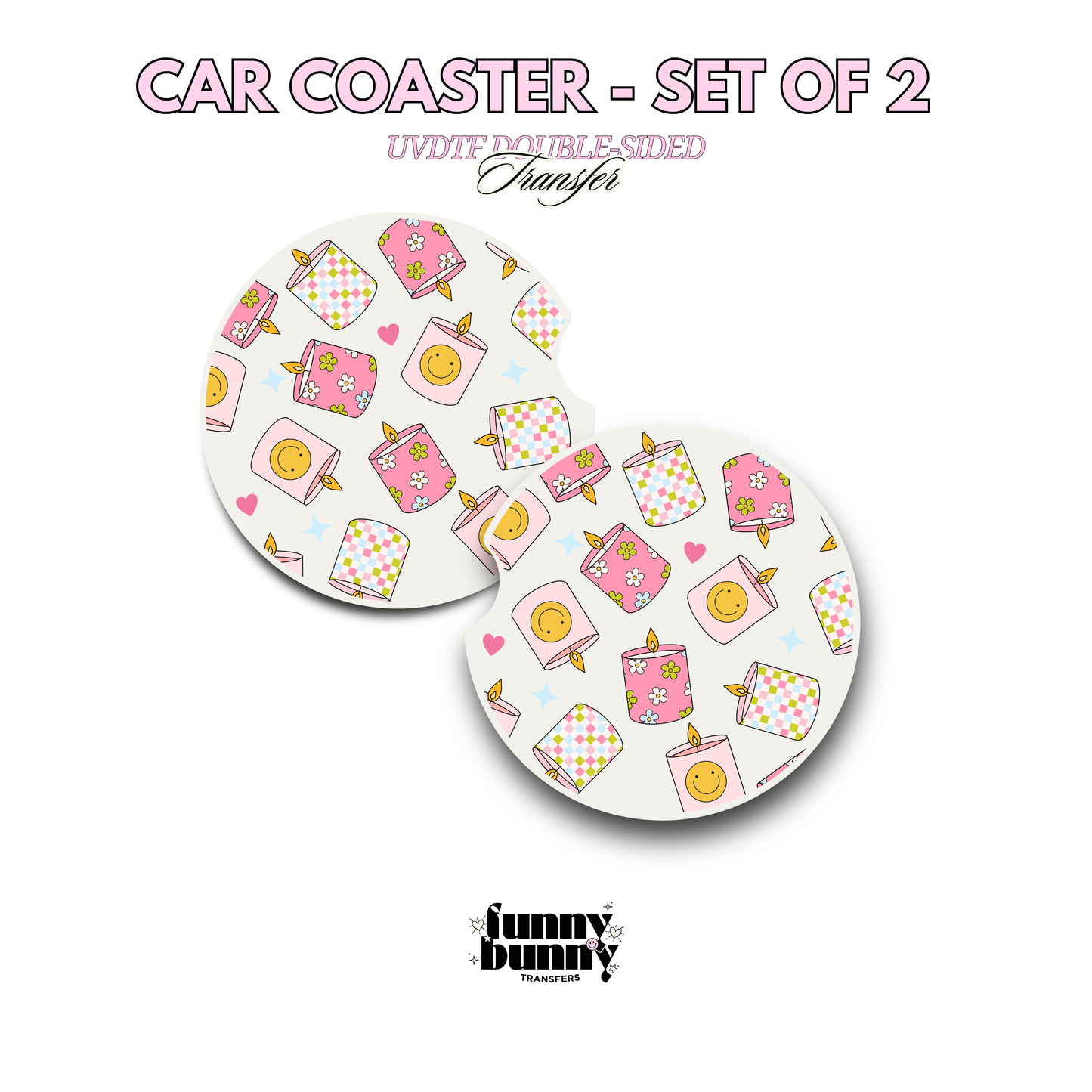 Retro Candles - UVDTF Coaster