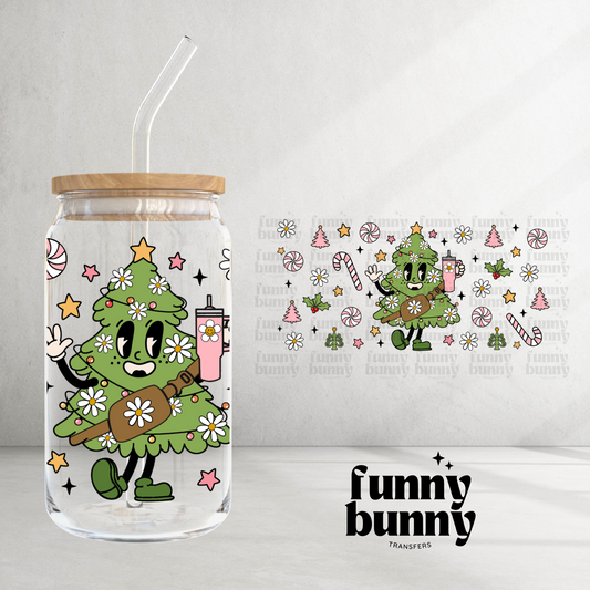 Retro Christmas Tree (EXCLUSIVE) - 16oz UVDTF Cup Wrap