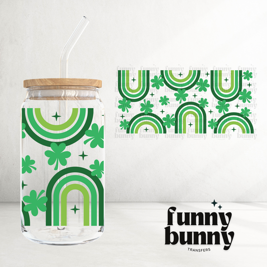 Retro St. Patricks Clovers - 16oz UVDTF Cup Wrap