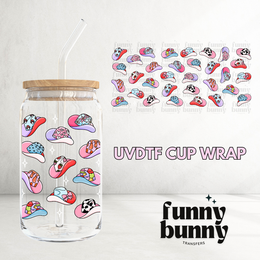 Retro Cowgirl Era - 16oz UVDTF Cup Wrap