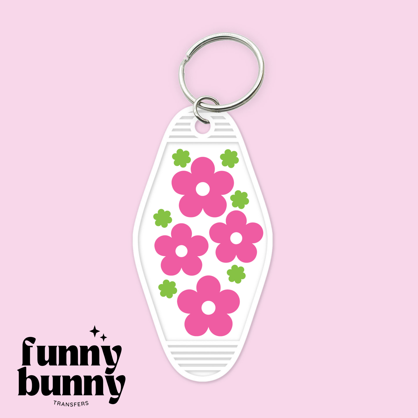 Retro Daisy Print - Motel Keychain