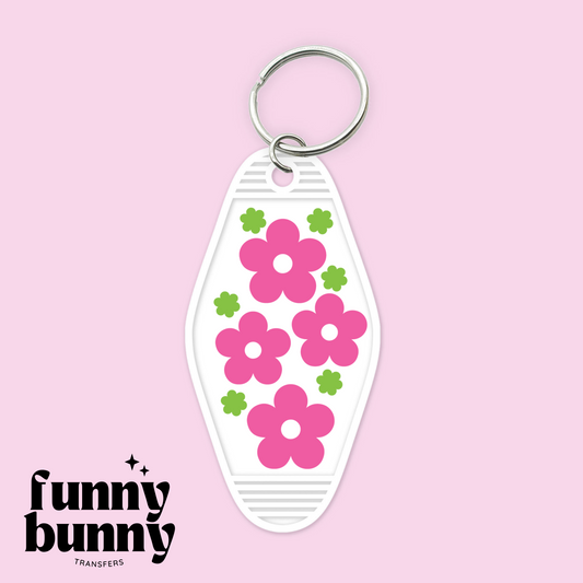 Retro Daisy Print - Motel Keychain