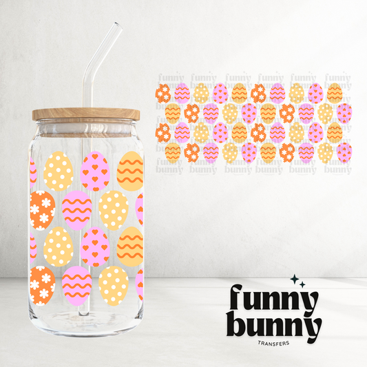 Retro Easter Eggs - 16oz UVDTF Cup Wrap