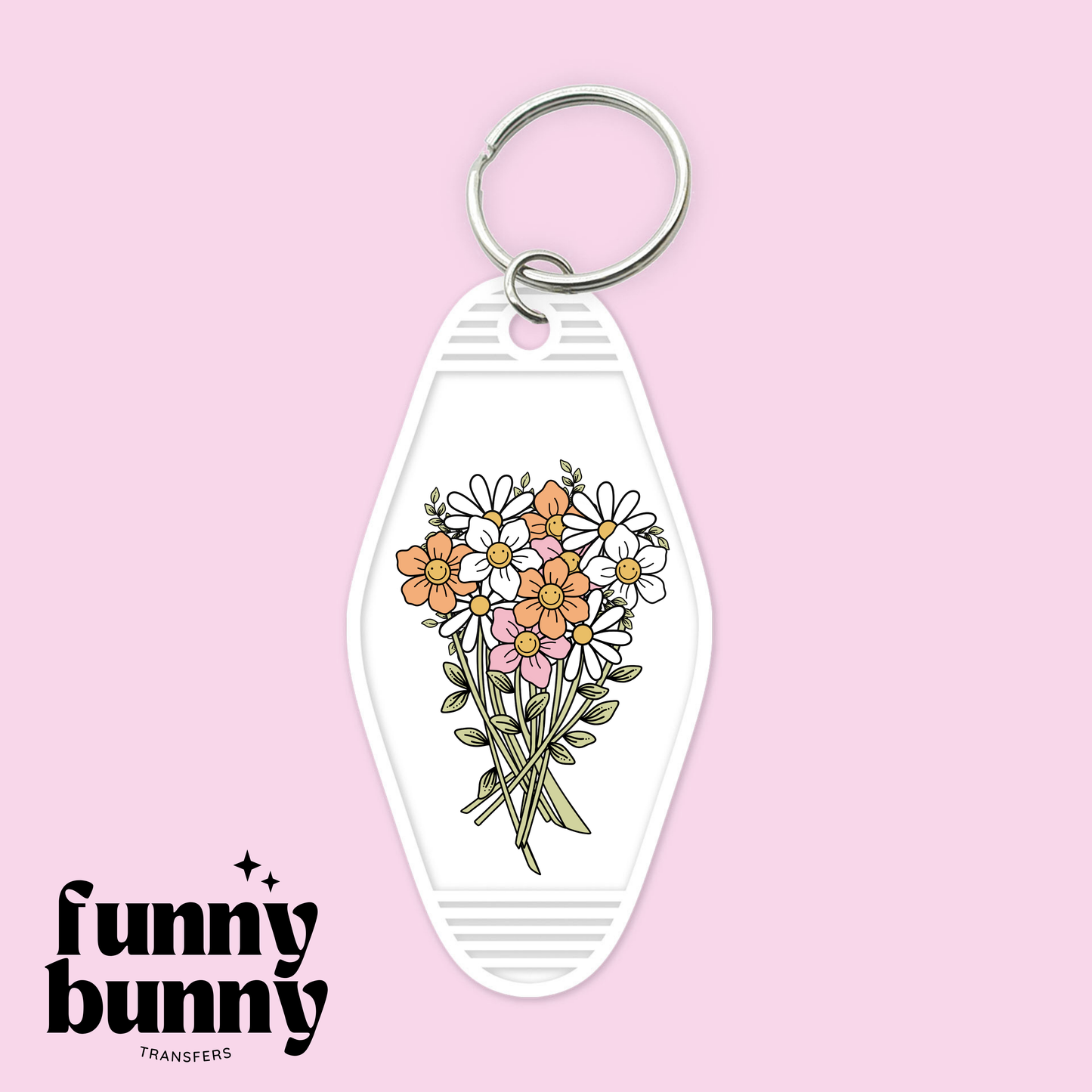 Retro Floral Bouquet  - Motel Keychain