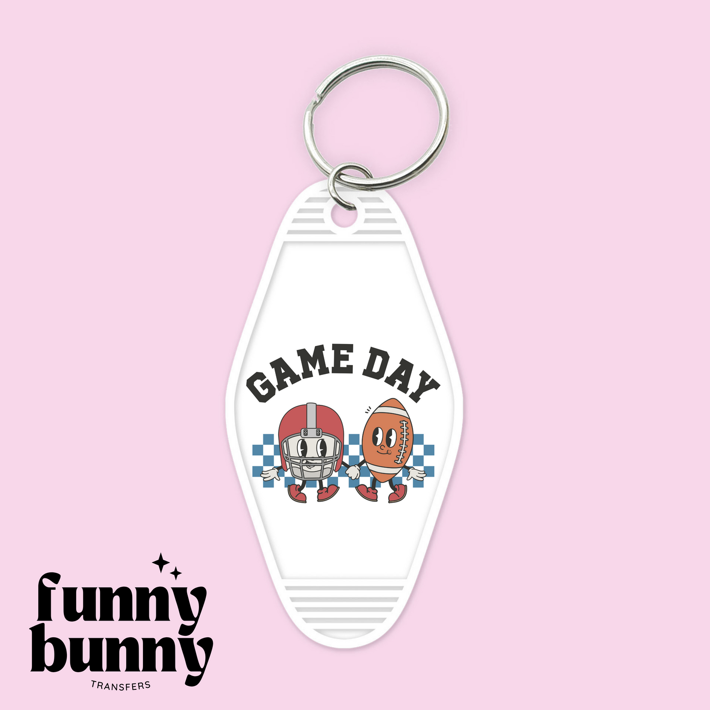 Retro Football Game Day  - Motel Keychain