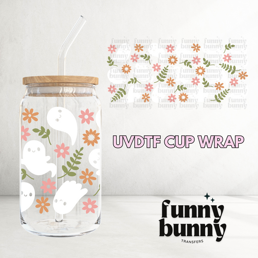 Retro Ghosts - 16oz UVDTF Cup Wrap