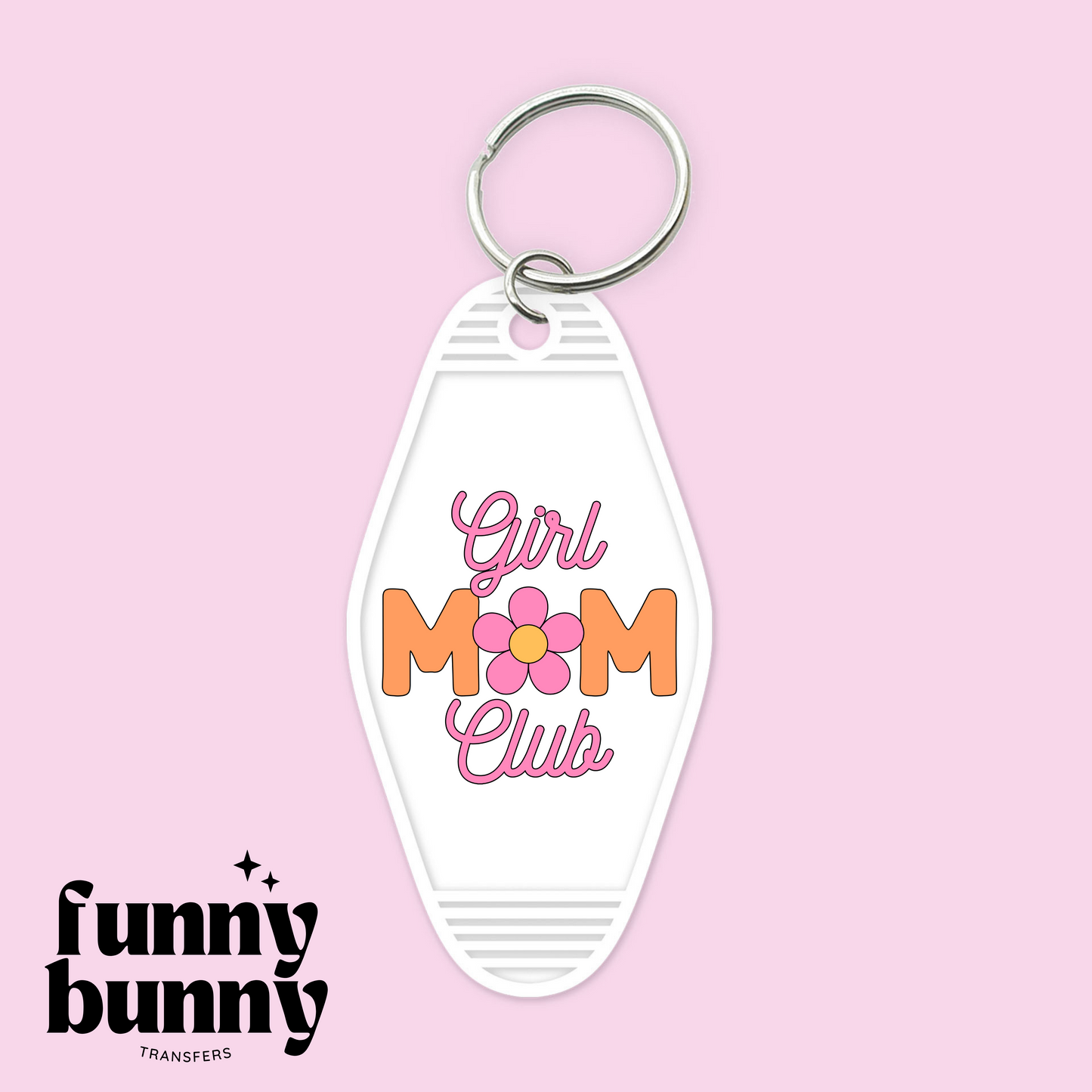 Retro Girl Mom - Motel Keychain