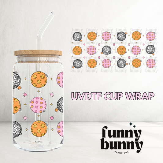 Retro Groovy Ornaments - 16oz UVDTF Cup Wrap