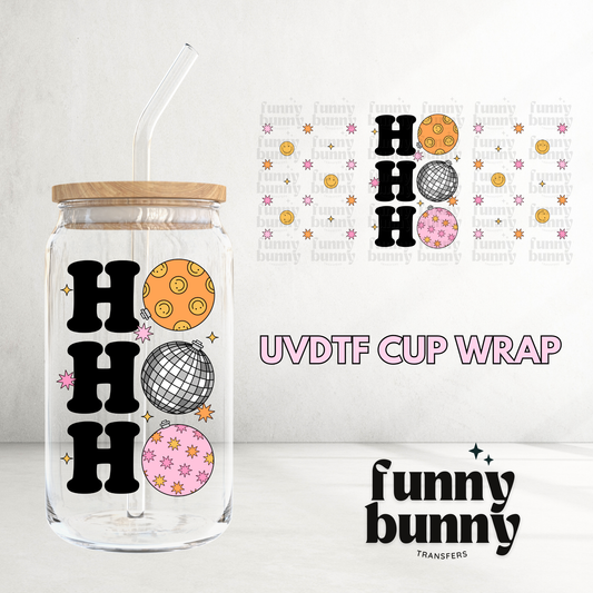 Retro HO HO HO - 16oz UVDTF Cup Wrap