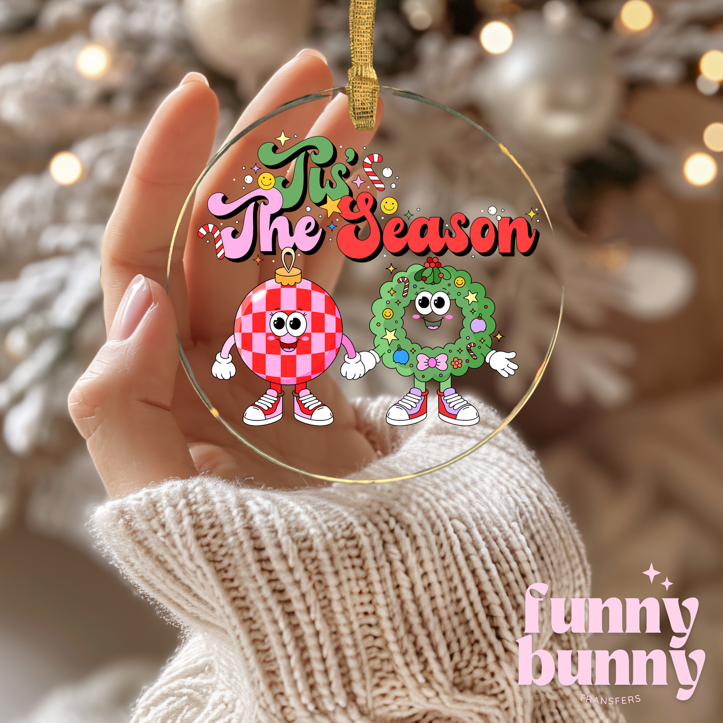 Retro Holiday Buddies - UVDTF Ornament Decal