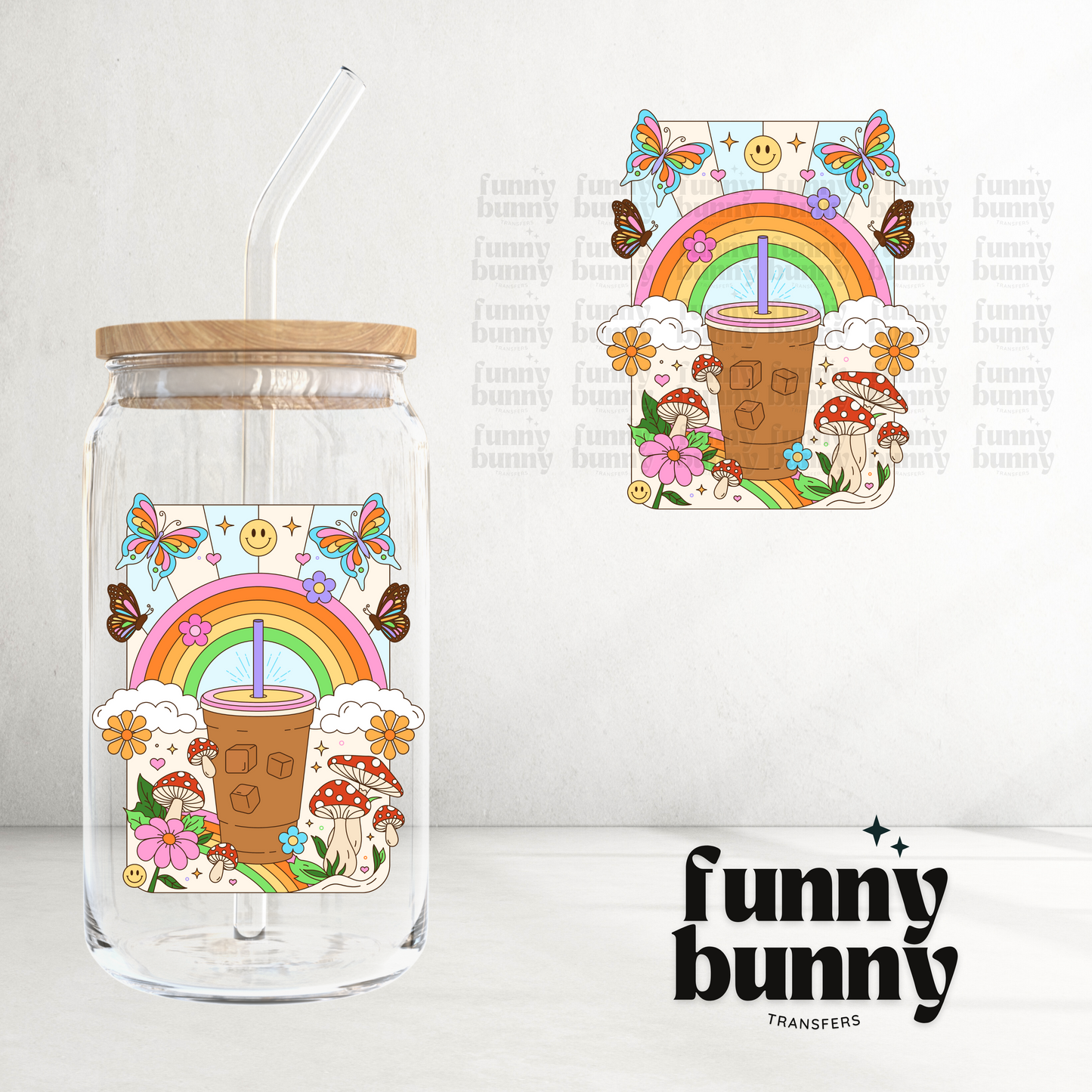 Retro Iced Coffee Girly - UVDTF Decal