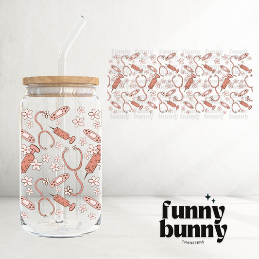 Retro Nurse -  16oz UVDTF Cup Wrap